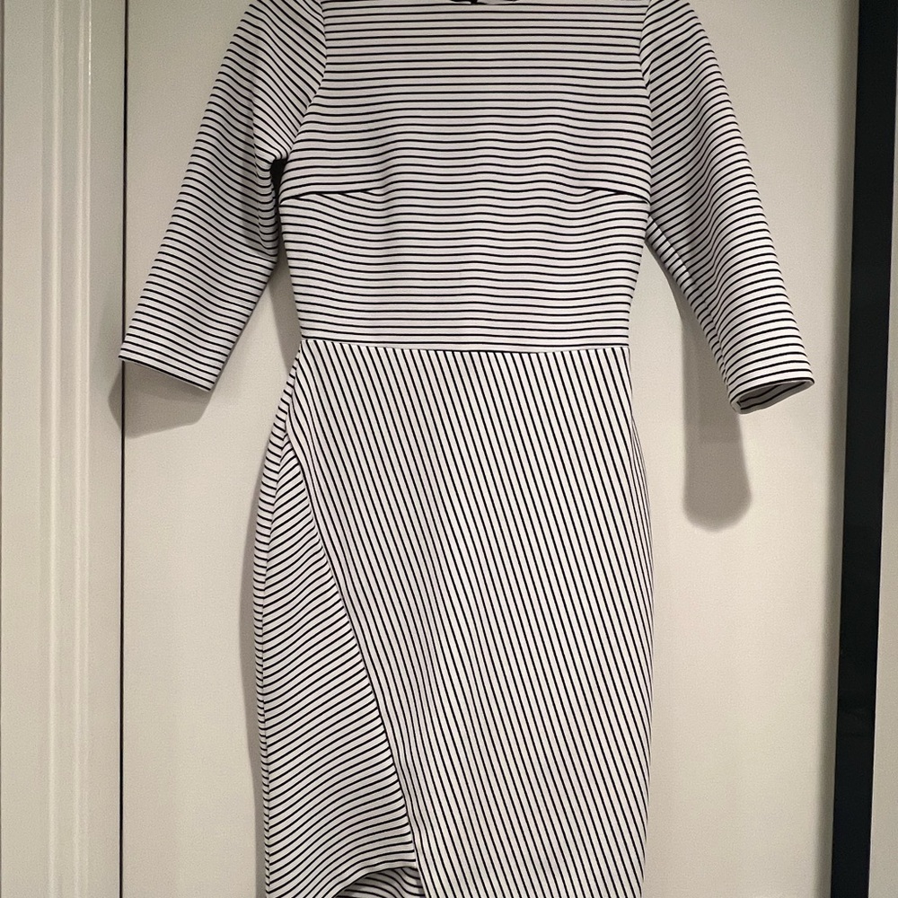 Calvin Klein Black and White Sheath Dress